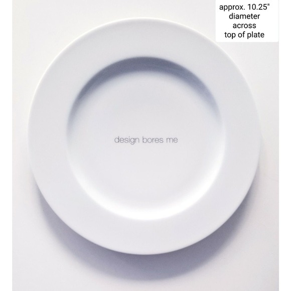 YVES DESHOULIERES FRANCE "DESIGN BORES ME" FINE CHINA LIMOGES PORCELAIN PLATE - Picture 7 of 9